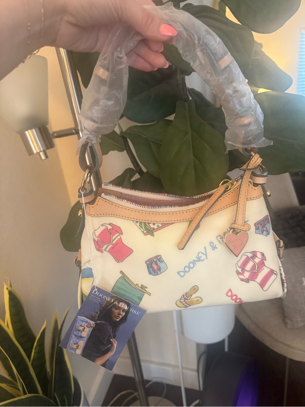 NWT- Dooney & Bourke - Miami Themed- Mini East/West Slouch and Pouch - Picture 2 of 8